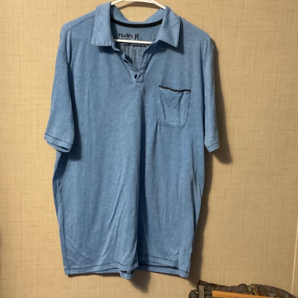 Hurley Light Blue Polo Shirt for Men